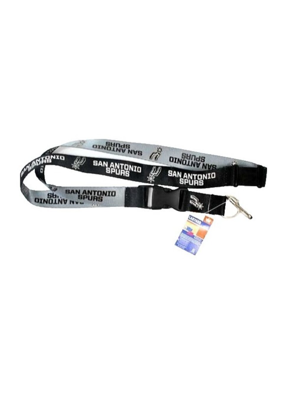 San Antonio Spurs Lanyard Keychain 2-Tone Team Logo Double Sided NBA New